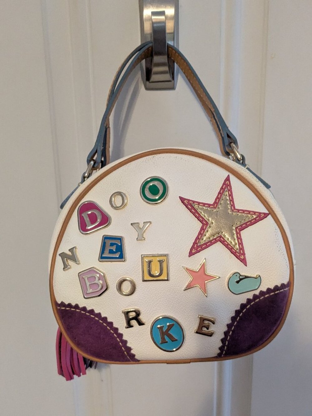 Rare Y2K DOONEY & BOURKE Lindsay Lohan Bowler Leather Handbag